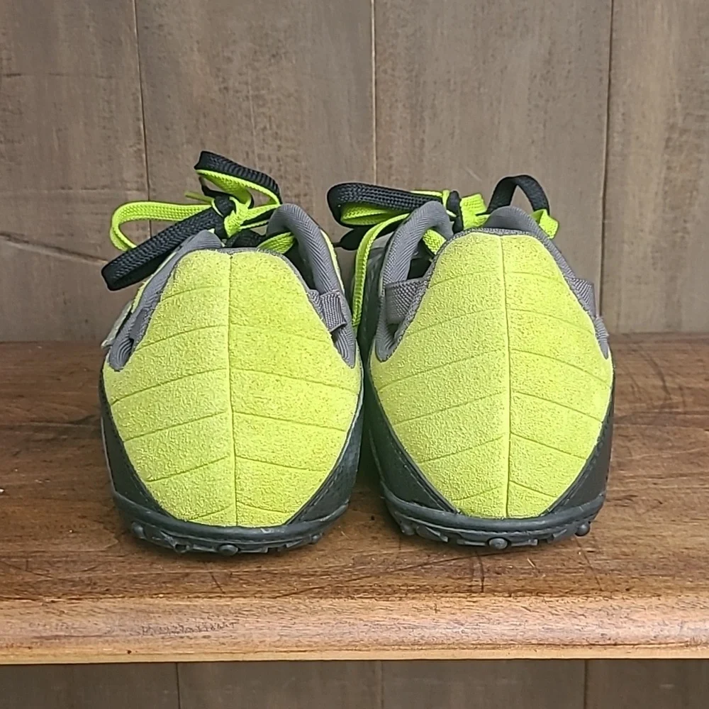 Diesel Hunter Black/Grey Leather Neon Yellow Double Lace Up Sneaker Men's sz 16